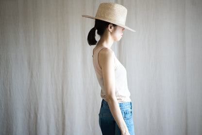 Sheer Rib Tank Top/Pale Pink