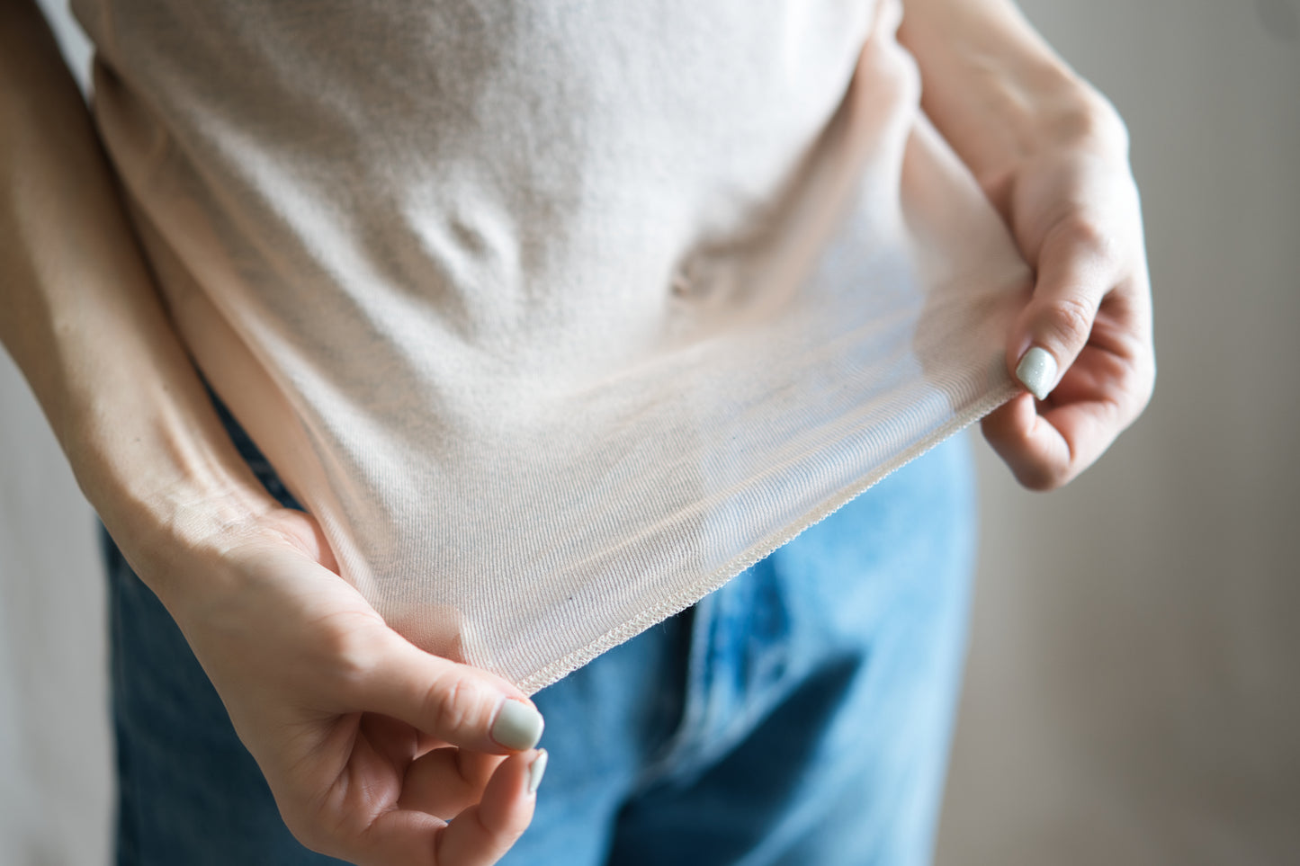Sheer Rib Tank Top/Pale Pink