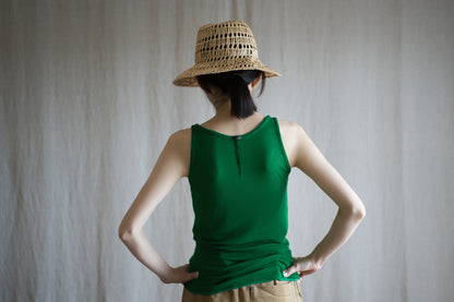 Sheer Rib Tank Top/Turf Green