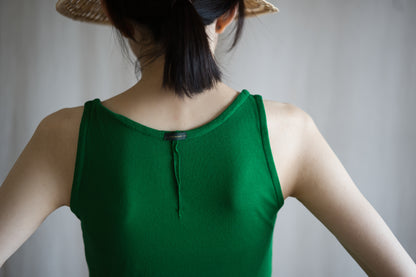 Sheer Rib Tank Top/Turf Green