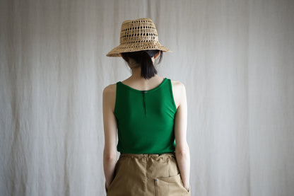 Sheer Rib Tank Top/Turf Green