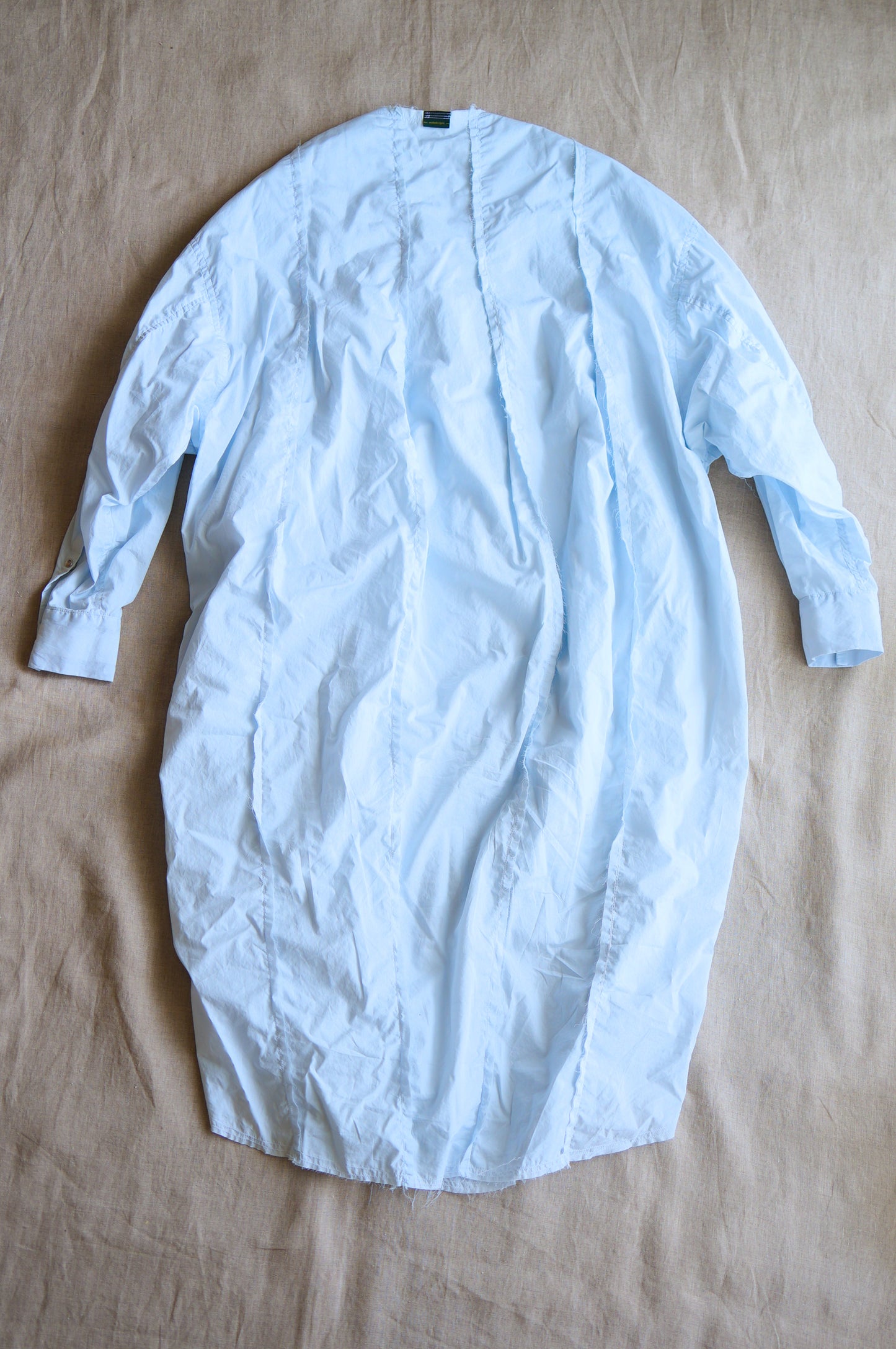 超細番手タイプライターシャツワンピース/Superfine cotton shirts dress/Light blue