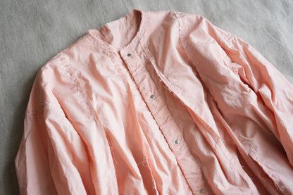 超細番手タイプライターシャツワンピース/Superfine cotton shirts dress/Pink