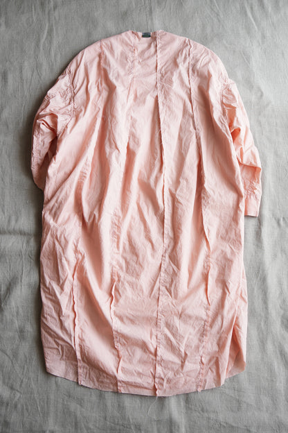 超細番手タイプライターシャツワンピース/Superfine cotton shirts dress/Pink