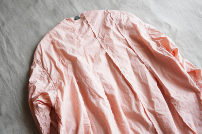 超細番手タイプライターシャツワンピース/Superfine cotton shirts dress/Pink