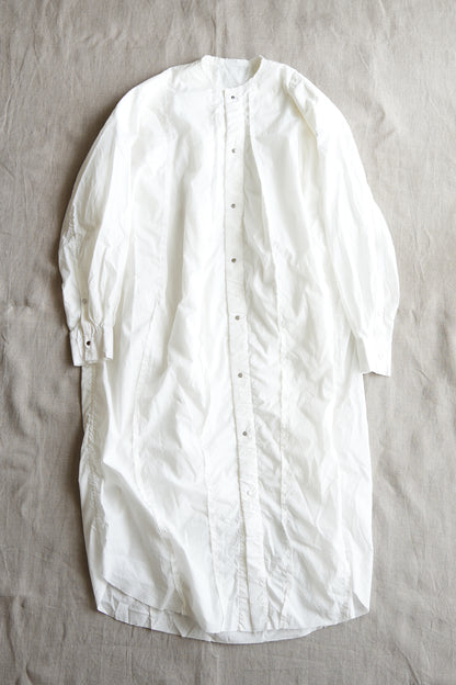 超細番手タイプライターシャツワンピース/Superfine cotton shirts dress/White