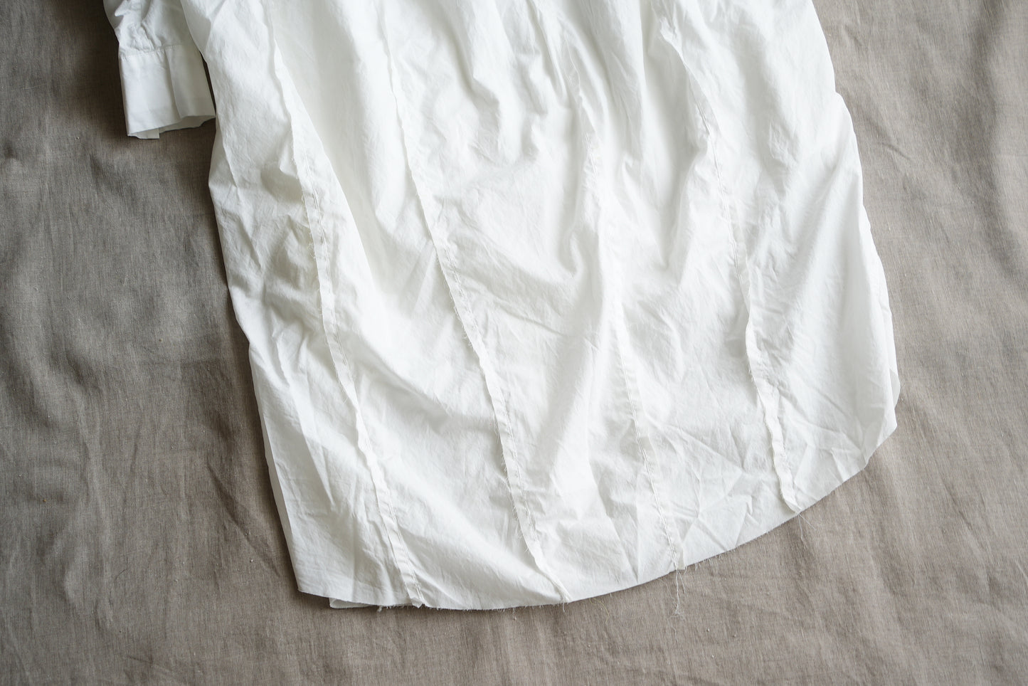 超細番手タイプライターシャツワンピース/Superfine cotton shirts dress/White