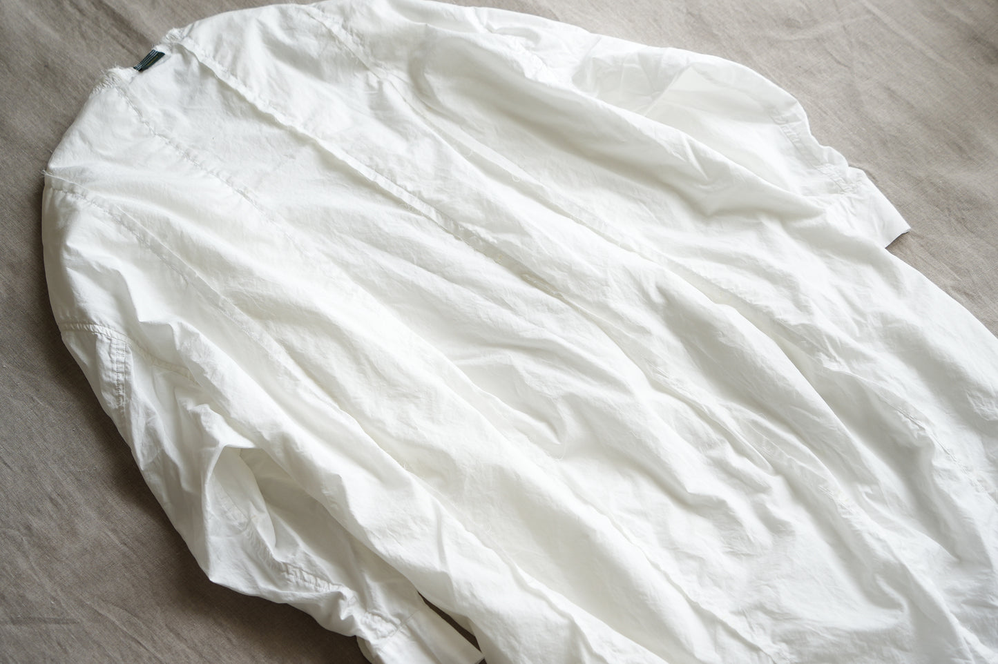 超細番手タイプライターシャツワンピース/Superfine cotton shirts dress/White