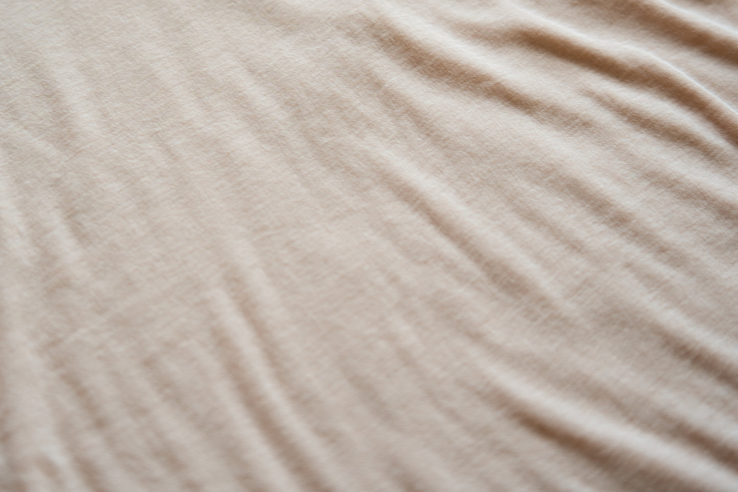 Sheer Rib Crew neck Half-Sleeved T/Pale Pink