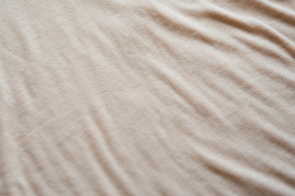 Sheer Rib Crew neck Half-Sleeved T/Pale Pink