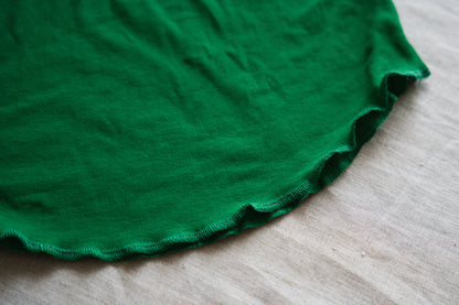 Sheer Rib Crew neck Half-Sleeved T/Turf Green