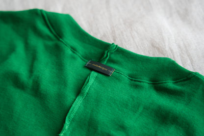 Sheer Rib Crew neck Half-Sleeved T/Turf Green