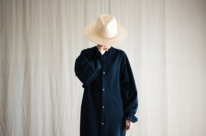 ギャザースリーブドレスコート/Gathered Sleeve Dress Coat/Midnight Navy