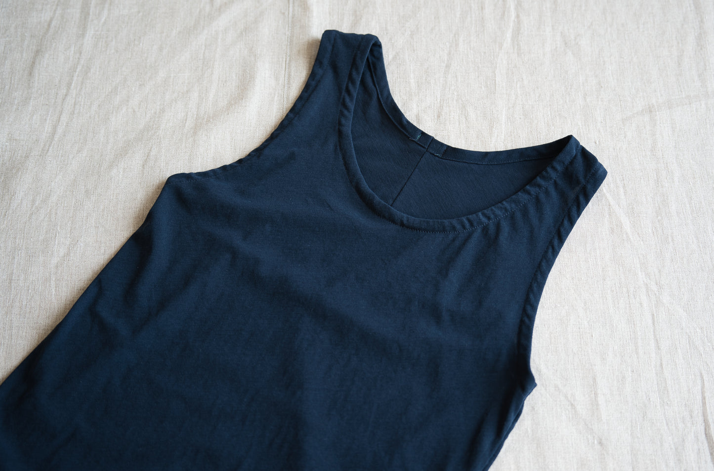 Premium Cotton Tank-Top/Navy