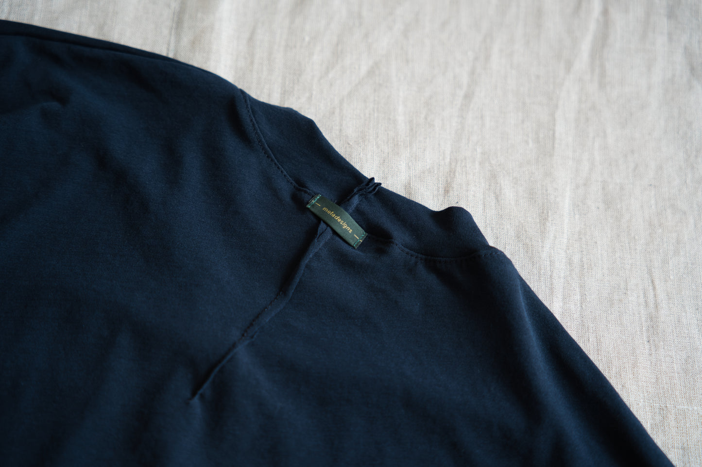 Premium Cotton Crew neck Half-Sleeved T/Navy