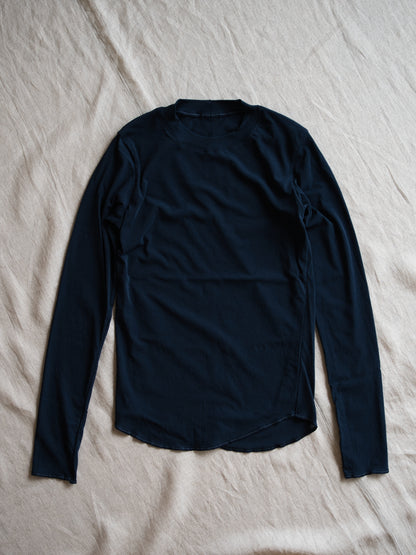 Premium Cotton Crew neck Long-Sleeved T/Navy