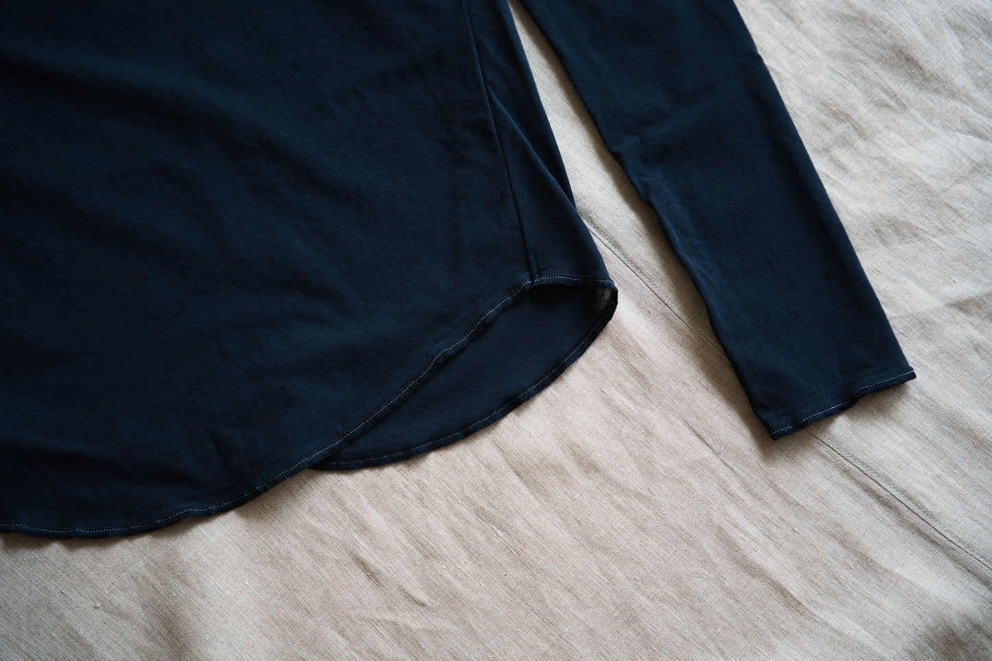 Premium Cotton Crew neck Long-Sleeved T/Navy