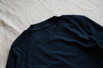 Premium Cotton Crew neck Long-Sleeved T/Navy
