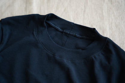 Premium Cotton Crew neck Long-Sleeved T/Navy