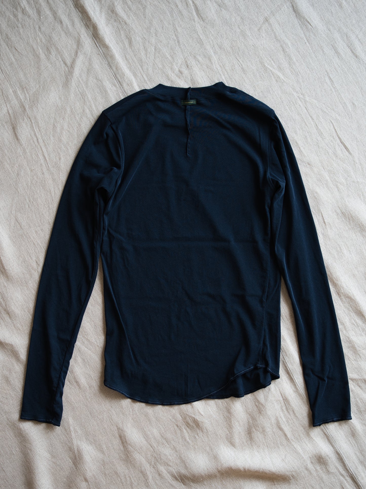 Premium Cotton Crew neck Long-Sleeved T/Navy
