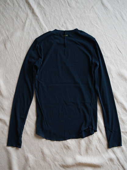 Premium Cotton Crew neck Long-Sleeved T/Navy