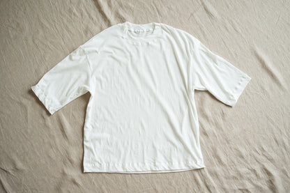 Premium Cotton Crew neck Half-Sleeved T/Fresh White