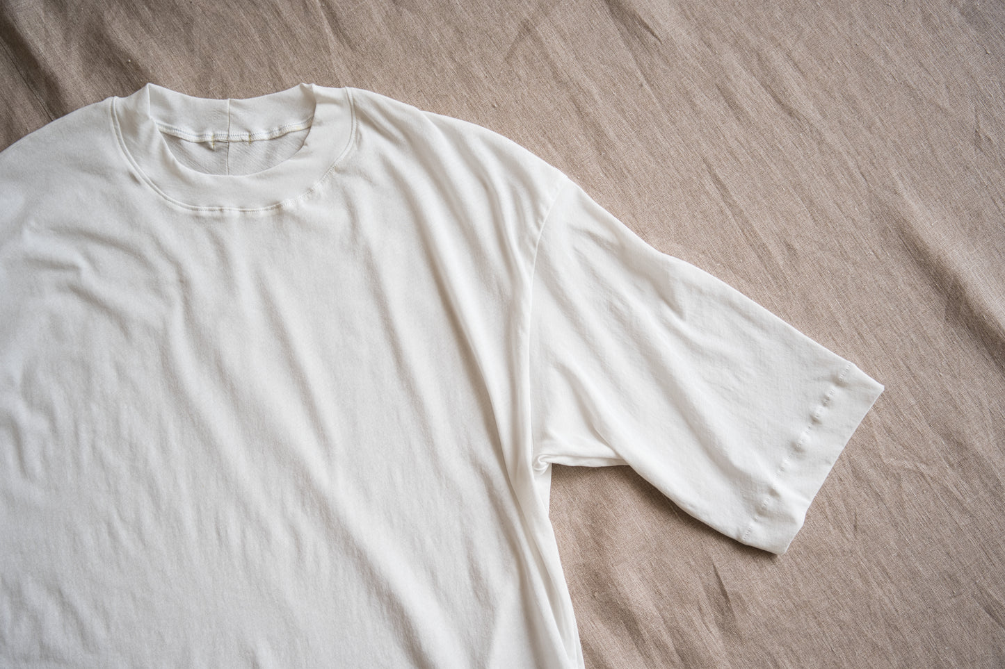 Premium Cotton Crew neck Half-Sleeved T/Fresh White