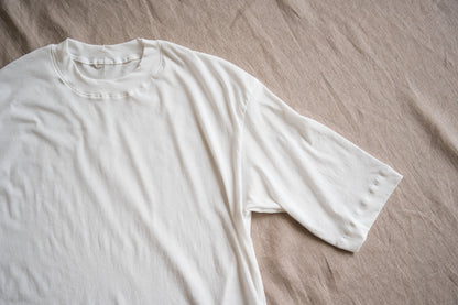 Premium Cotton Crew neck Half-Sleeved T/Fresh White