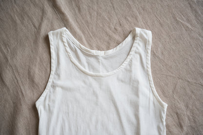 Premium Cotton Tank-Top/Fresh White