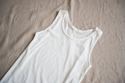 Premium Cotton Tank-Top/Fresh White