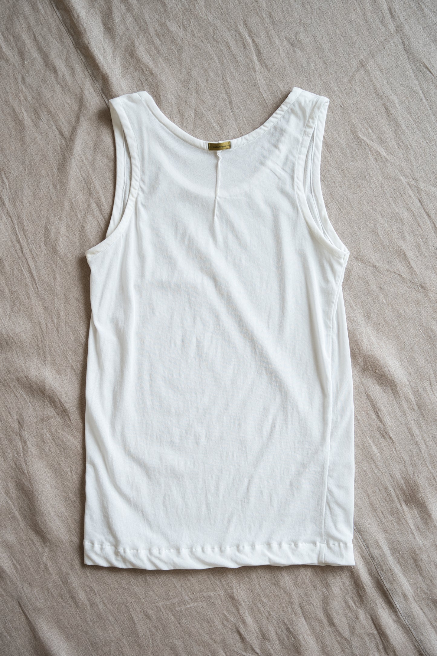 Premium Cotton Tank-Top/Fresh White