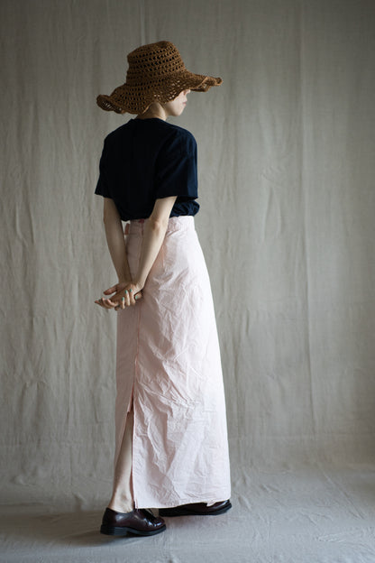 高密度コットンラップスカート/High-density cotton wrap skirt/Clam pink