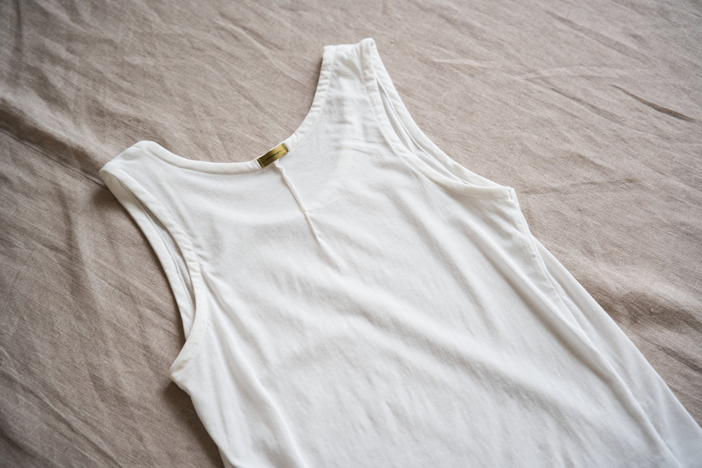 Premium Cotton Tank-Top/Fresh White