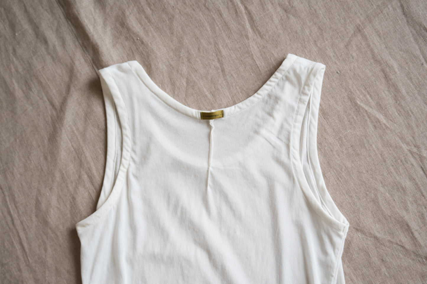 Premium Cotton Tank-Top/Fresh White