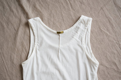 Premium Cotton Tank-Top/Fresh White