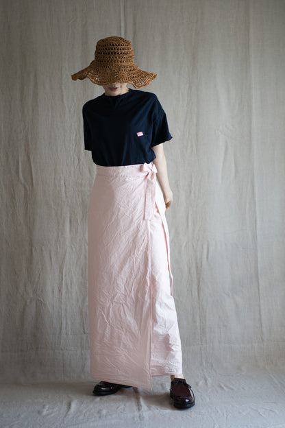 高密度コットンラップスカート/High-density cotton wrap skirt/Clam pink