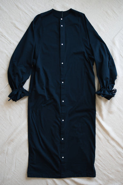 ギャザースリーブドレスコート/Gathered Sleeve Dress Coat/Midnight Navy