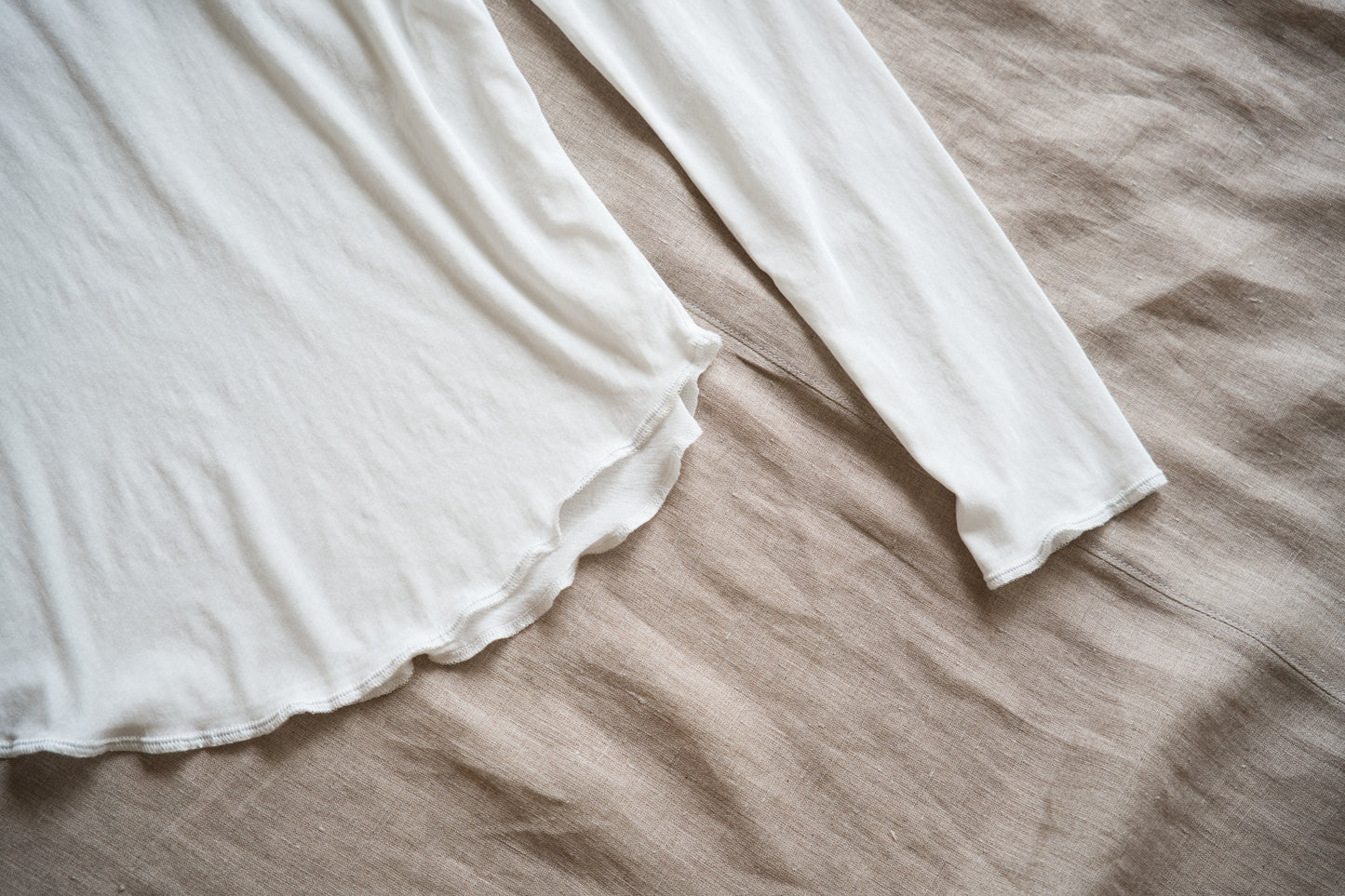Premium Cotton Crew neck Long-Sleeved T/Fresh White