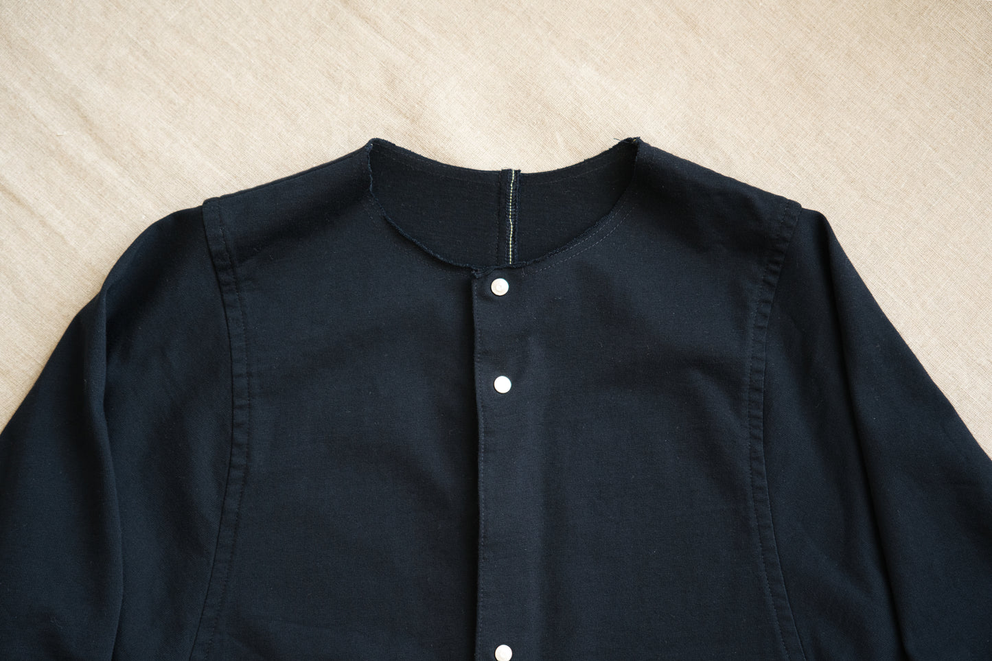 ギャザースリーブドレスコート/Gathered Sleeve Dress Coat/Midnight Navy