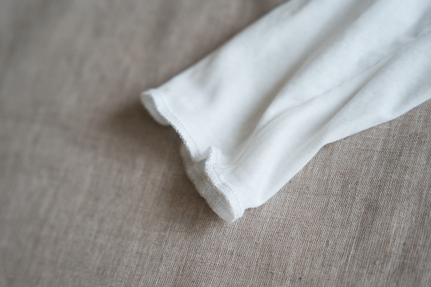 Premium Cotton Crew neck Long-Sleeved T/Fresh White
