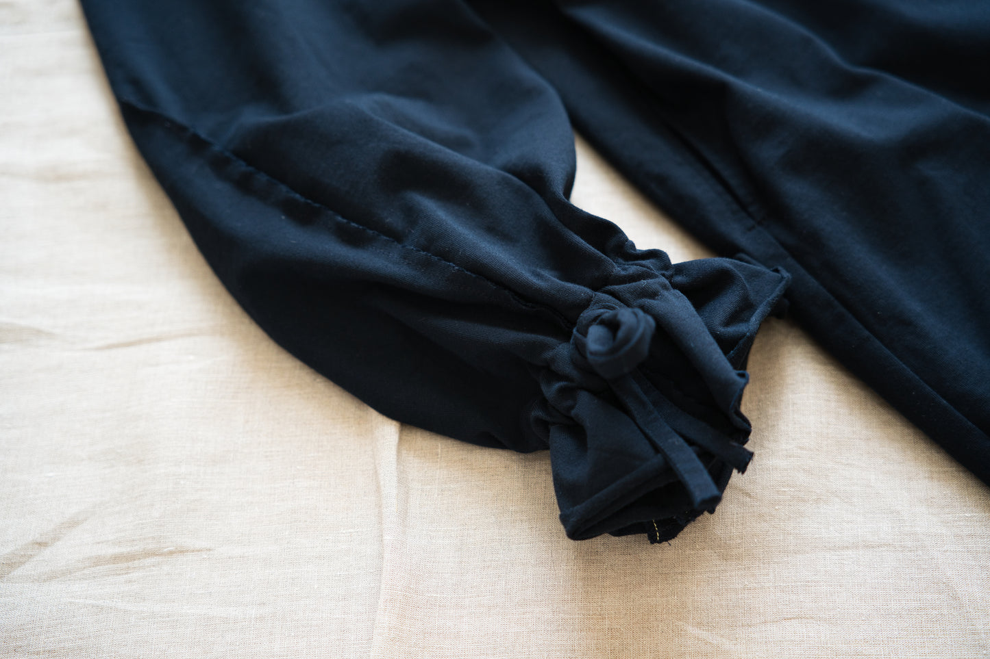 ギャザースリーブドレスコート/Gathered Sleeve Dress Coat/Midnight Navy