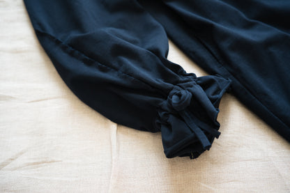 ギャザースリーブドレスコート/Gathered Sleeve Dress Coat/Midnight Navy