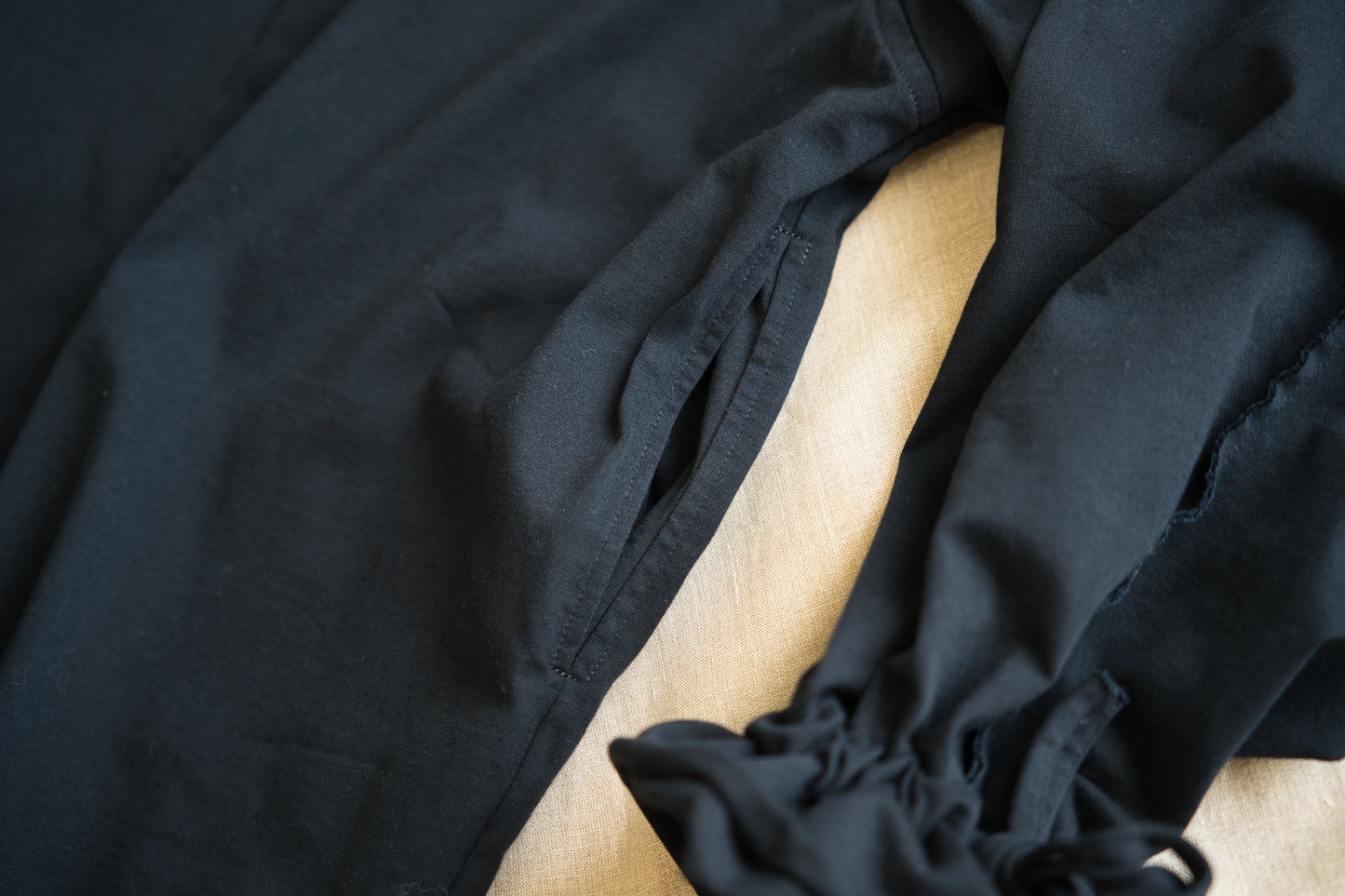 ギャザースリーブドレスコート/Gathered Sleeve Dress Coat/Midnight Navy