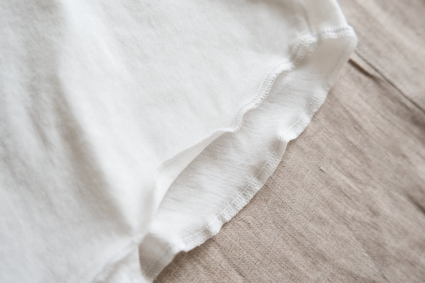 Premium Cotton Crew neck Long-Sleeved T/Fresh White