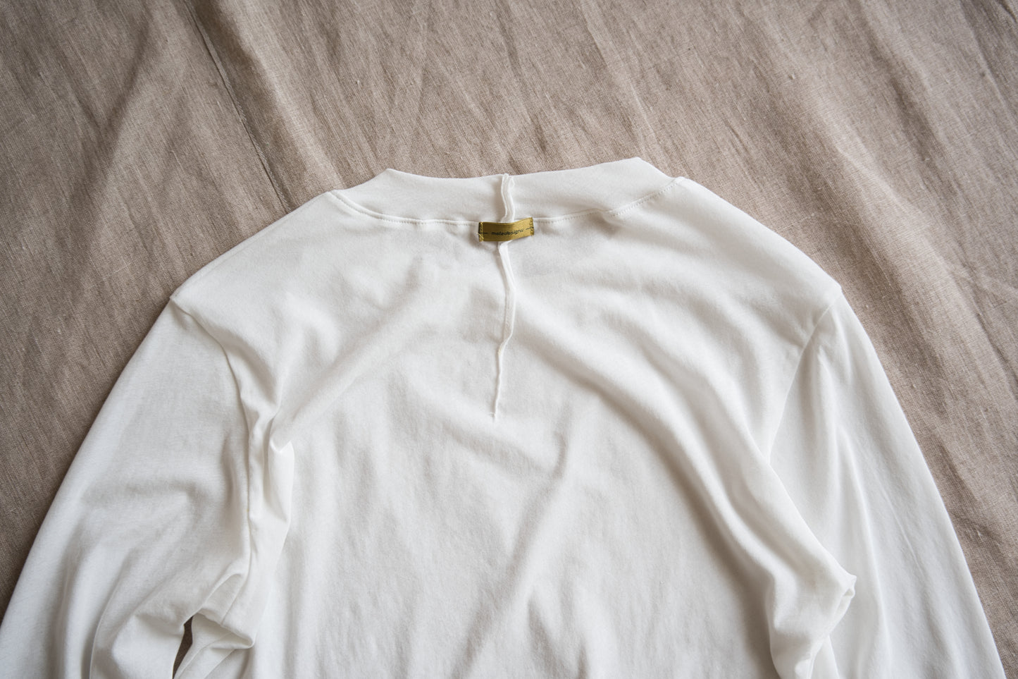 Premium Cotton Crew neck Long-Sleeved T/Fresh White