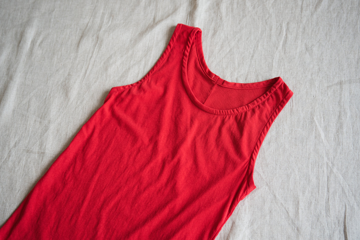 Premium Cotton Tank-Top/Red