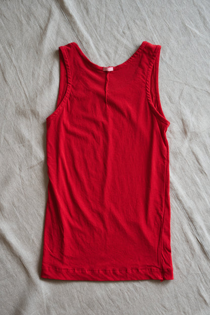 Premium Cotton Tank-Top/Red
