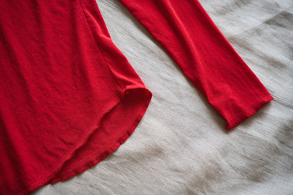 Premium Cotton Crew neck Long-Sleeved T/Red