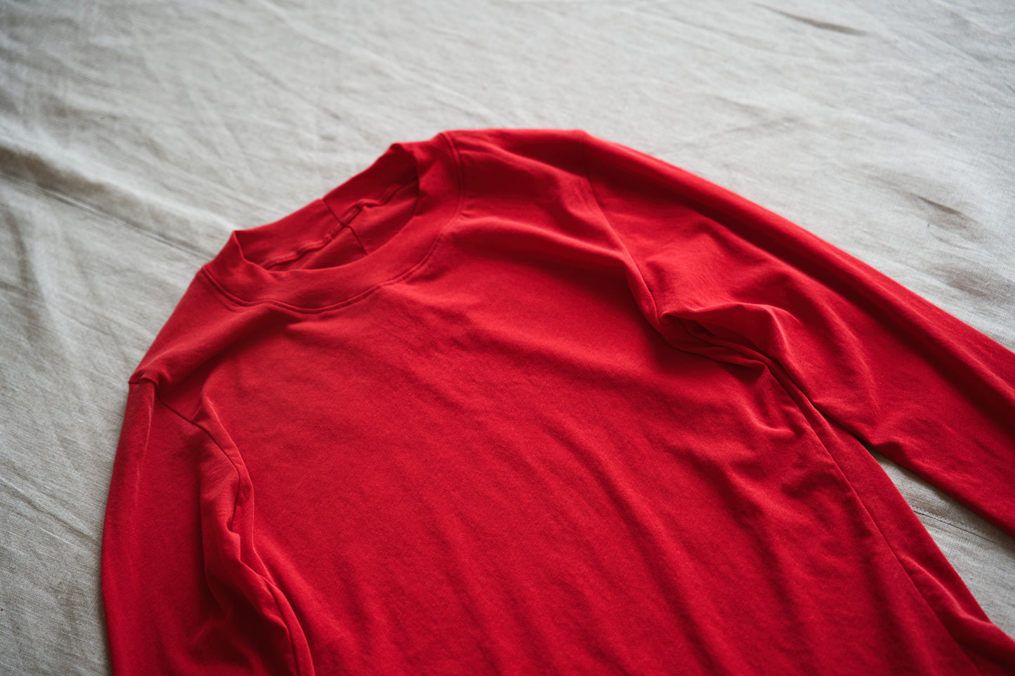 Premium Cotton Crew neck Long-Sleeved T/Red
