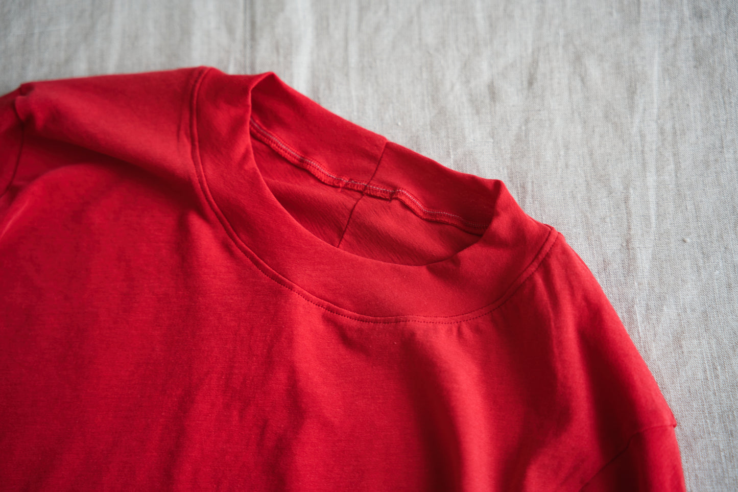 Premium Cotton Crew neck Long-Sleeved T/Red